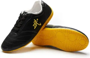 VEACAM Taekwondo Shoes, Ultralight Leather Martial Arts Sneakers Anti-Slip Kung Fu Taichi Training Shoes for Adults and Children