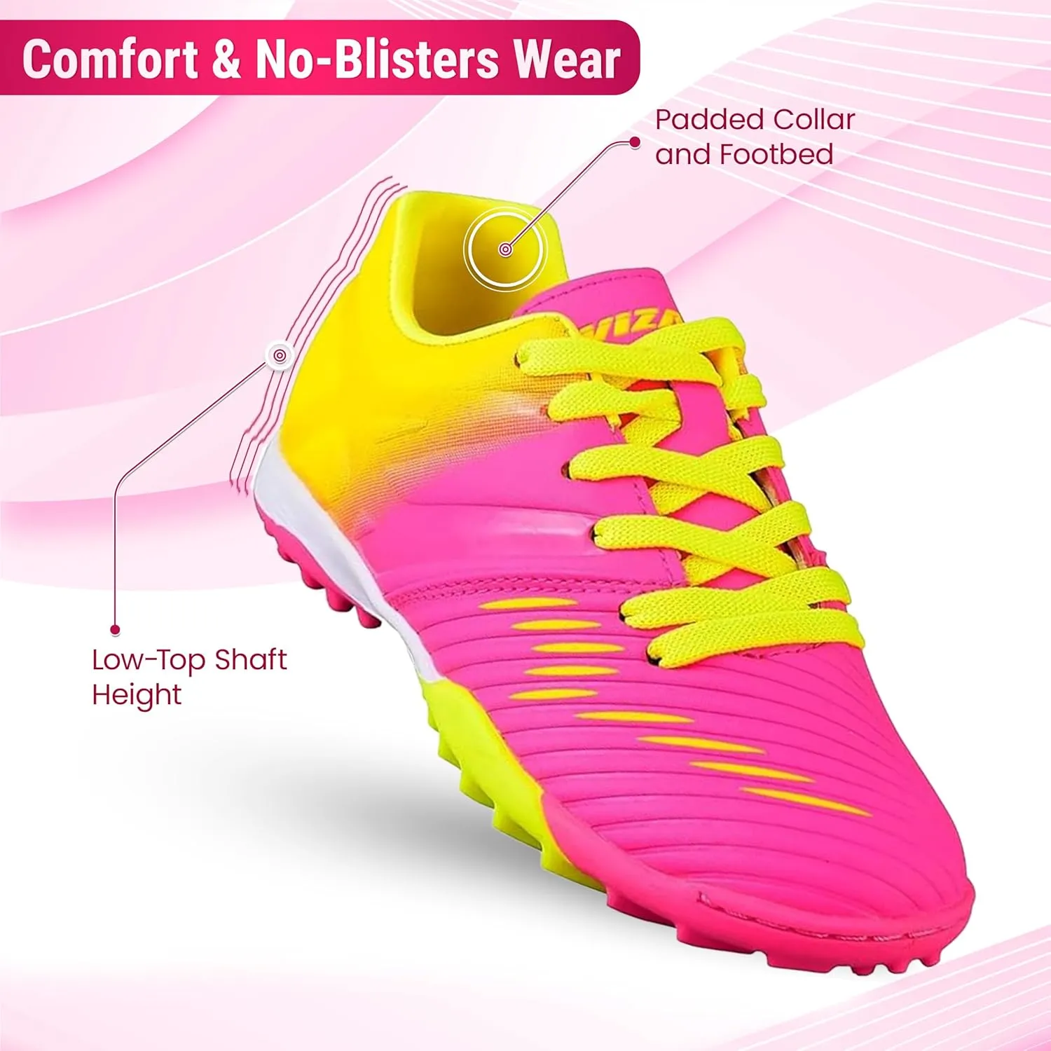 Vizari Kids Turf Soccer Shoes Combo with Two Pairs of Socks | Superior Traction, Comfort & Durability for Artificial Grass | Athletic Football Shoes for Boys and Girls