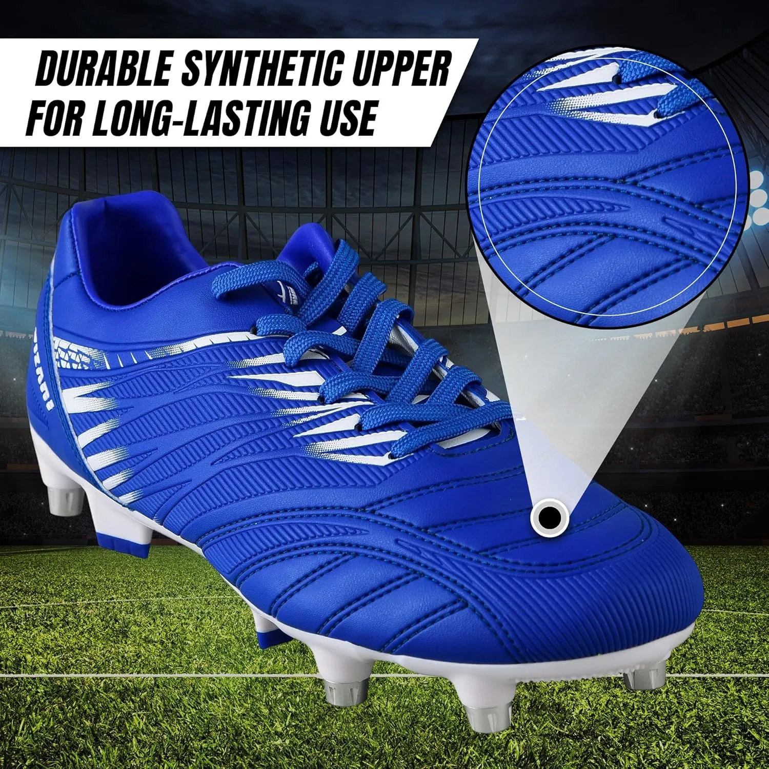 Vizari Men's Valencia SG Soft Ground Soccer Shoes/Cleats for Soft or Wet Playing Surfaces and Fields