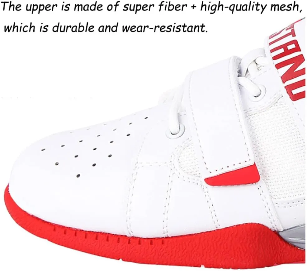 Weightlifting Shoes Men women Breathable Leather Gym Lifting Sneakers Support Balance Training Shoes Non-Slip Wear Resistant Sole Squat Shoe Deadlifting Fitness Indoor Cross-Trainer unisex,38-45 EU