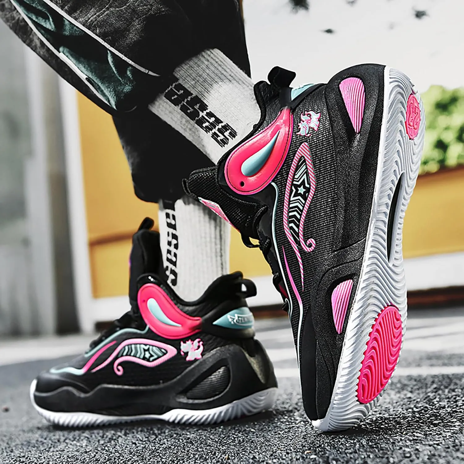Women Men Basketball Shoes Breathable Men Non Slip Outdoor Fashion Unisex Sneakers
