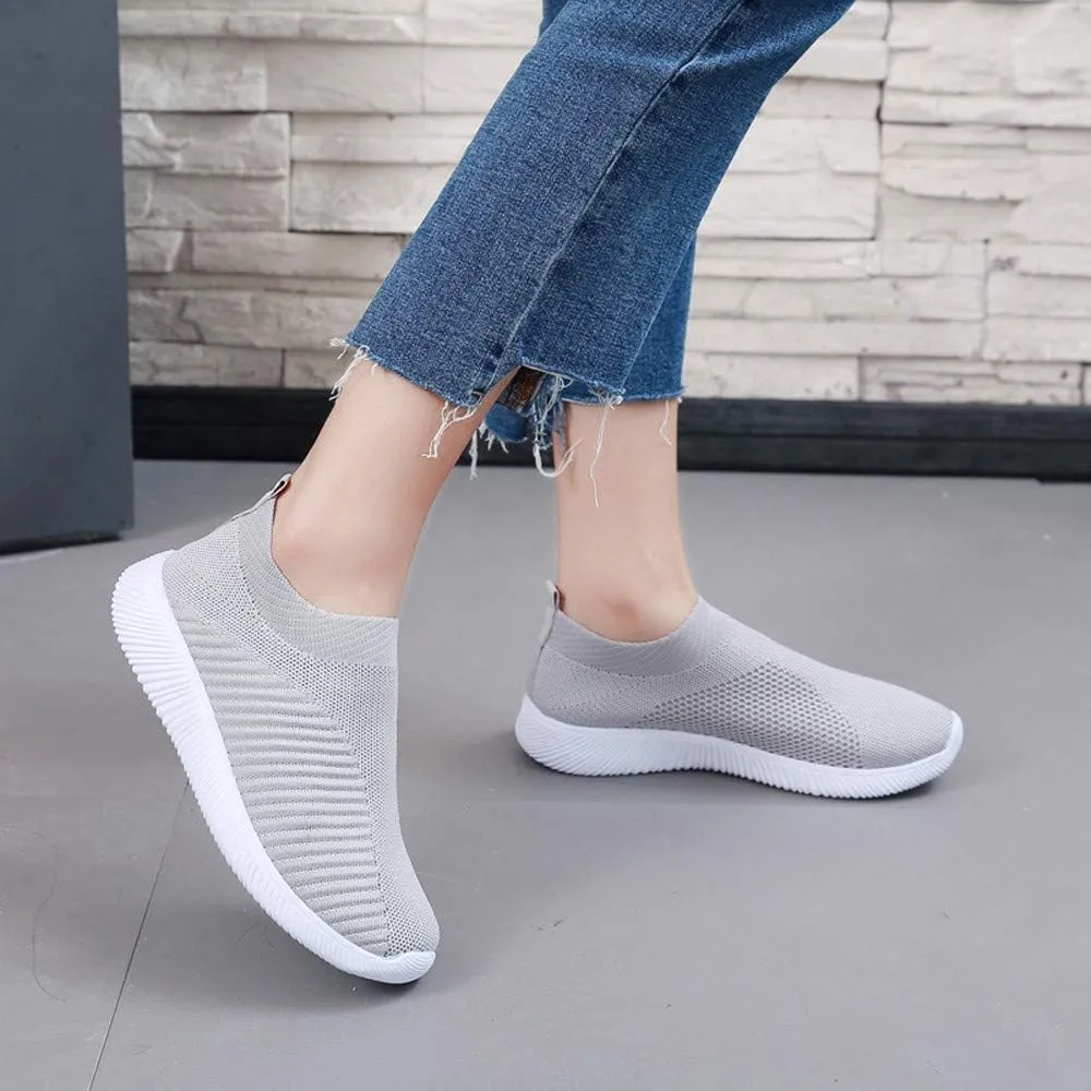 Women's Athletic Walking Shoes Slip On Casual Mesh Walking Shoes Women Comfort Ladies Casual Shoes Men's Fashion Sneakers Red Tennis Shoe Loafers Dress Shoe