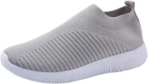 Women's Athletic Walking Shoes Slip On Casual Mesh Walking Shoes Women Comfort Ladies Casual Shoes Men's Fashion Sneakers Red Tennis Shoe Loafers Dress Shoe