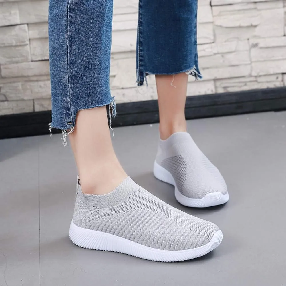 Women's Athletic Walking Shoes Slip On Casual Mesh Walking Shoes Women Comfort Ladies Casual Shoes Men's Fashion Sneakers Red Tennis Shoe Loafers Dress Shoe