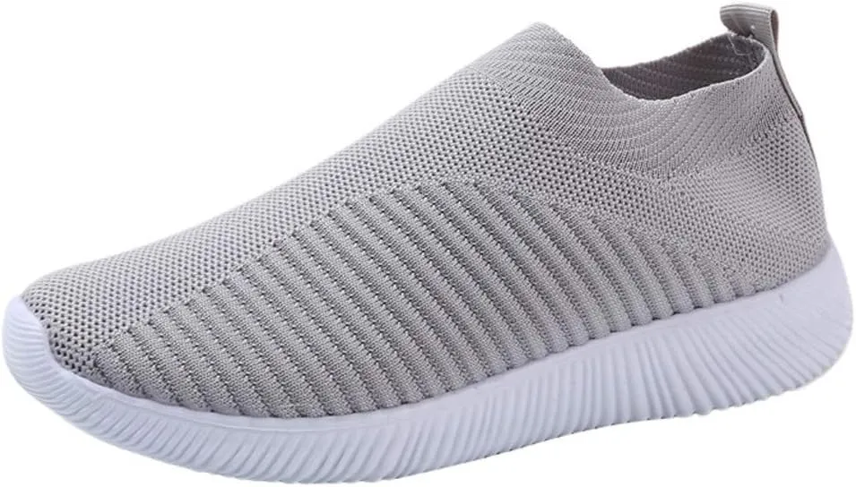 Women's Athletic Walking Shoes Slip On Casual Mesh Walking Shoes Women Comfort Ladies Casual Shoes Men's Fashion Sneakers Red Tennis Shoe Loafers Dress Shoe
