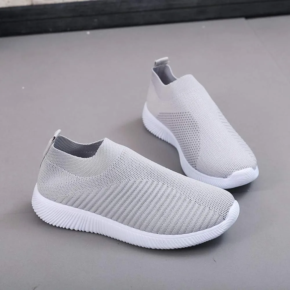 Women's Athletic Walking Shoes Slip On Casual Mesh Walking Shoes Women Comfort Ladies Casual Shoes Men's Fashion Sneakers Red Tennis Shoe Loafers Dress Shoe