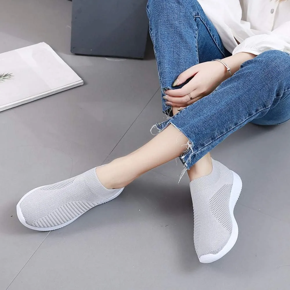 Women's Athletic Walking Shoes Slip On Casual Mesh Walking Shoes Women Comfort Ladies Casual Shoes Men's Fashion Sneakers Red Tennis Shoe Loafers Dress Shoe