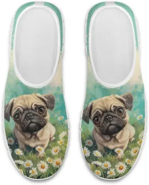 Women's Casual Loafers Dog Print Running Shoes Lightweight Non-Slip Athletic Tennis Training Shoe