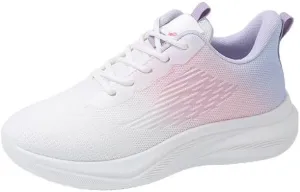 Women's Casual Sneakers, Lace Up Platform Soft Sole Walking Skate Shoes, Low-top Comfort Preppy Shoes- Breathable Mesh