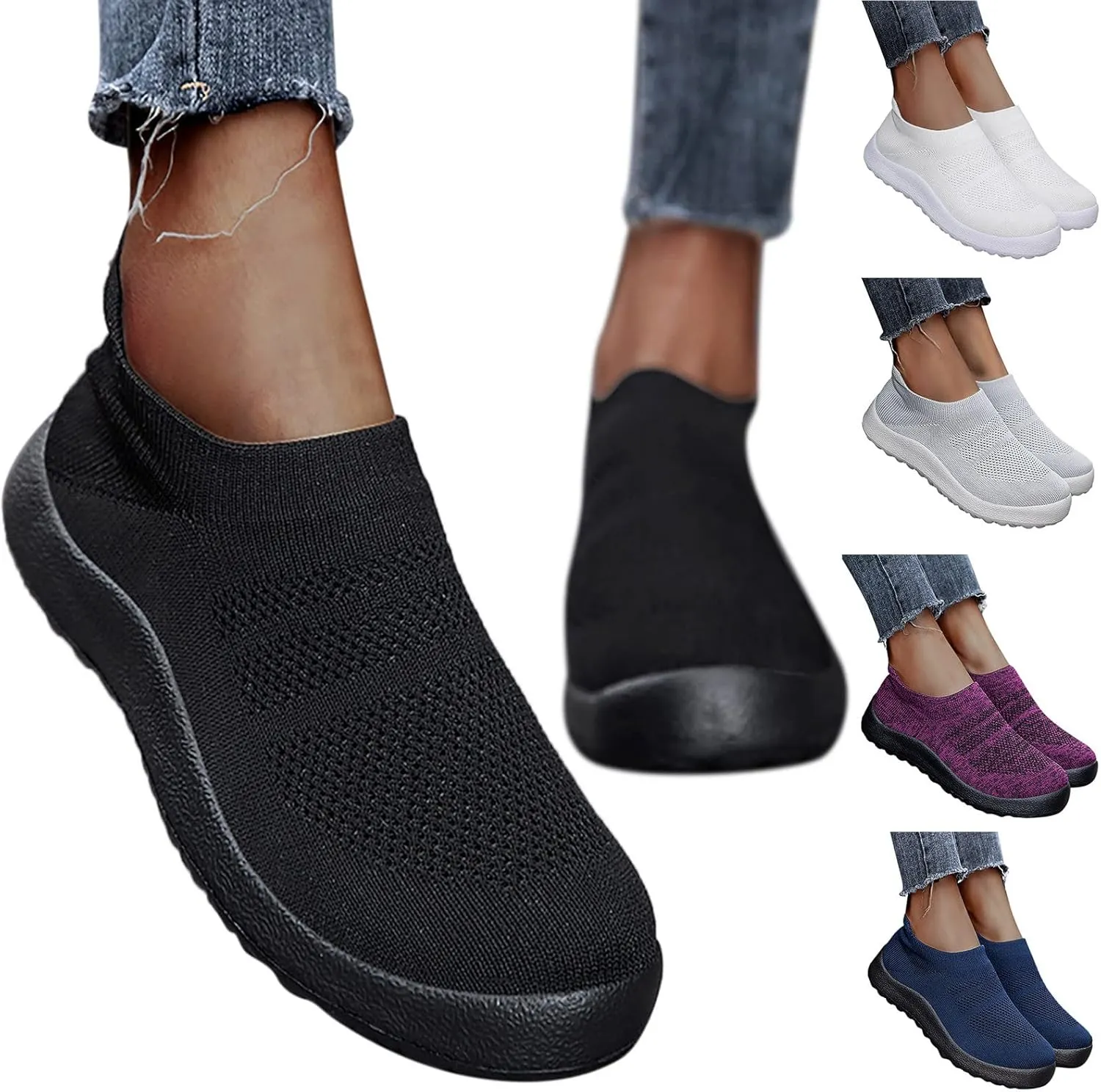 Women's Fashion Sneaker Non Slip Work Wide Comfortable Slip Resistant Work Shoes Wide Basketball Shoes Sports Loafer Women Sneaker Insoles Women
