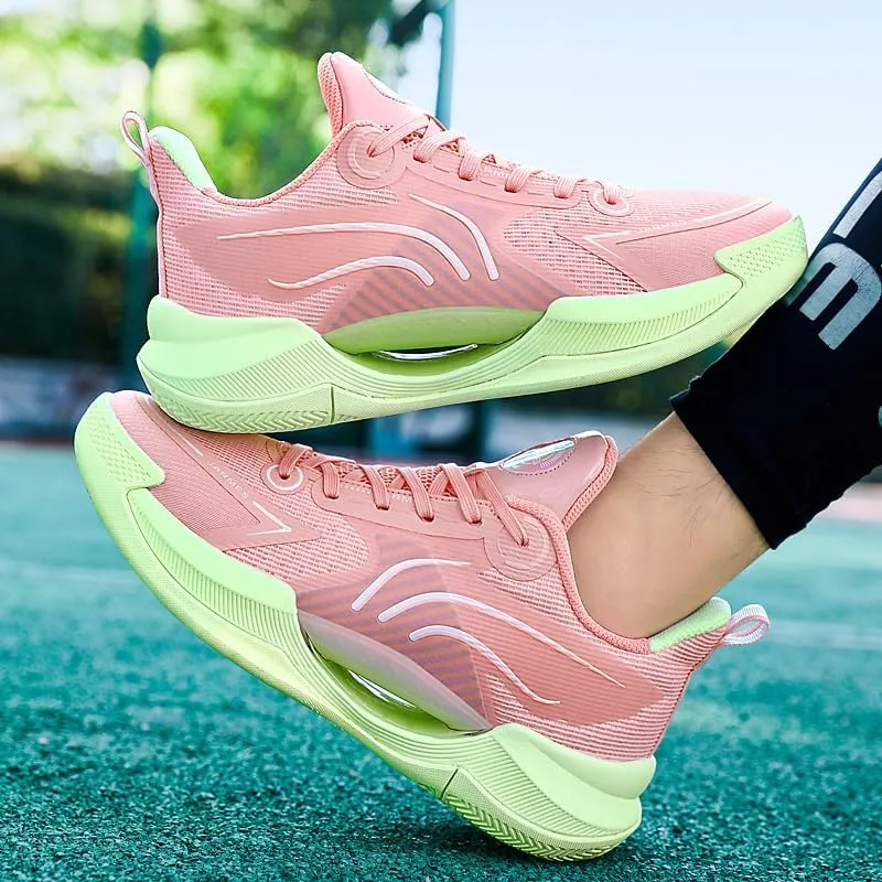 Womens Mens Basketball Shoes Fashion Neutral High Rebound Sport Shoes Breathable Anti Slip Sneakers Running Walking Tennis Shoes