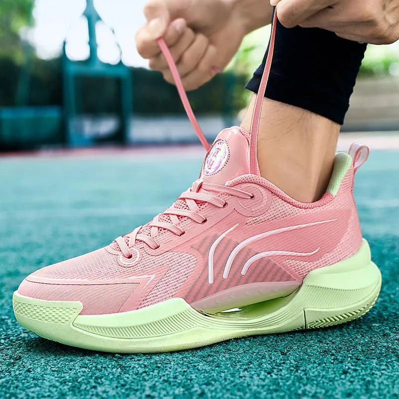 Womens Mens Basketball Shoes Fashion Neutral High Rebound Sport Shoes Breathable Anti Slip Sneakers Running Walking Tennis Shoes