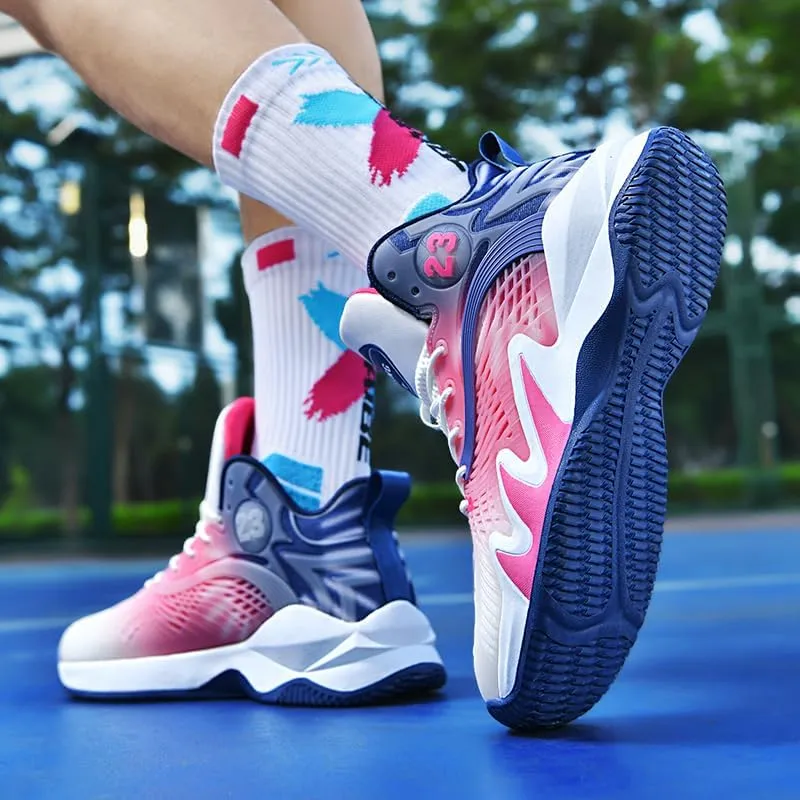 Womens Mens Basketball Shoes Fashion Sneakers Lightweight Non Slip Outdoor Sports Running Walking Tennis Shoes