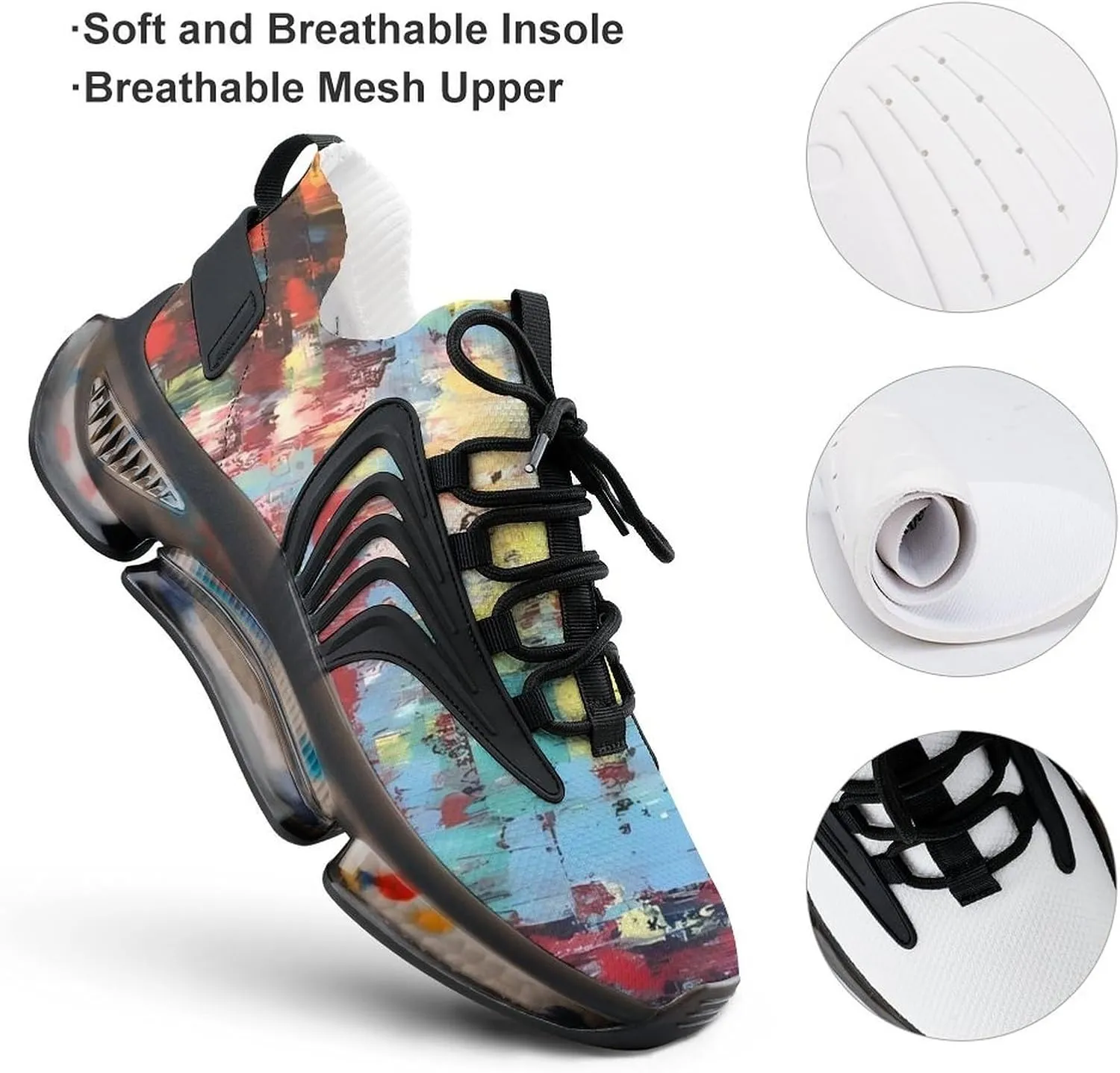Women's Road Running Shoes, Fashion Trail Shoes, Excursion Breathable Sneakers, Lightweight Non Slip Trainers, Athletic Shoe