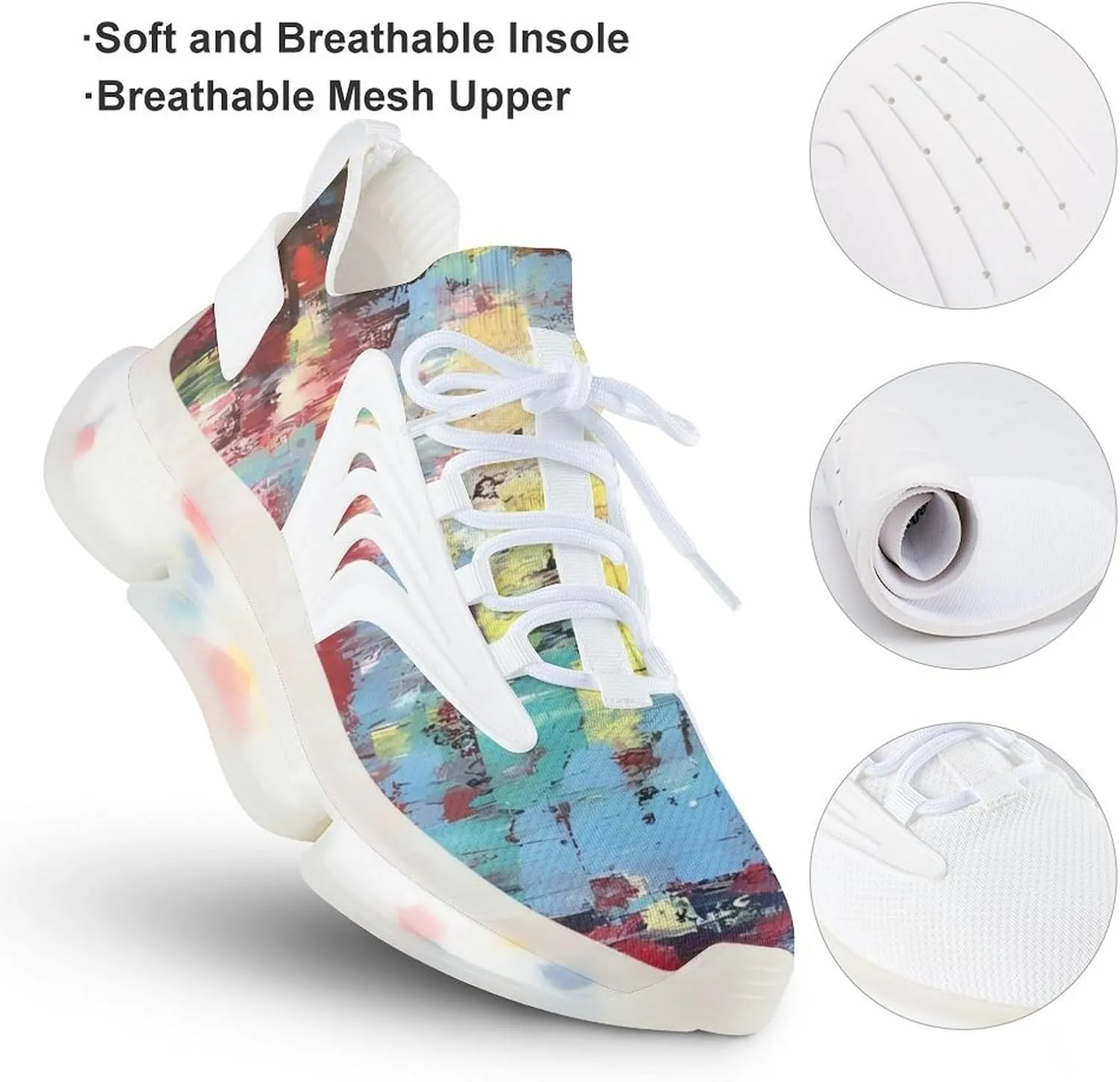 Women's Road Running Shoes, Fashion Trail Shoes, Excursion Breathable Sneakers, Lightweight Non Slip Trainers, Athletic Shoe