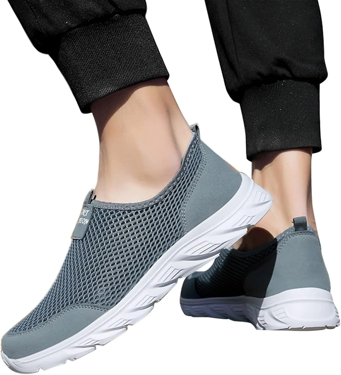 Womens Slip on Walking Shoes Comfort Lightweight Tennis Shoes Men Walking Men's Casual Shoes White Platform Sneakers White Tennis Shoe Loafers Shoe