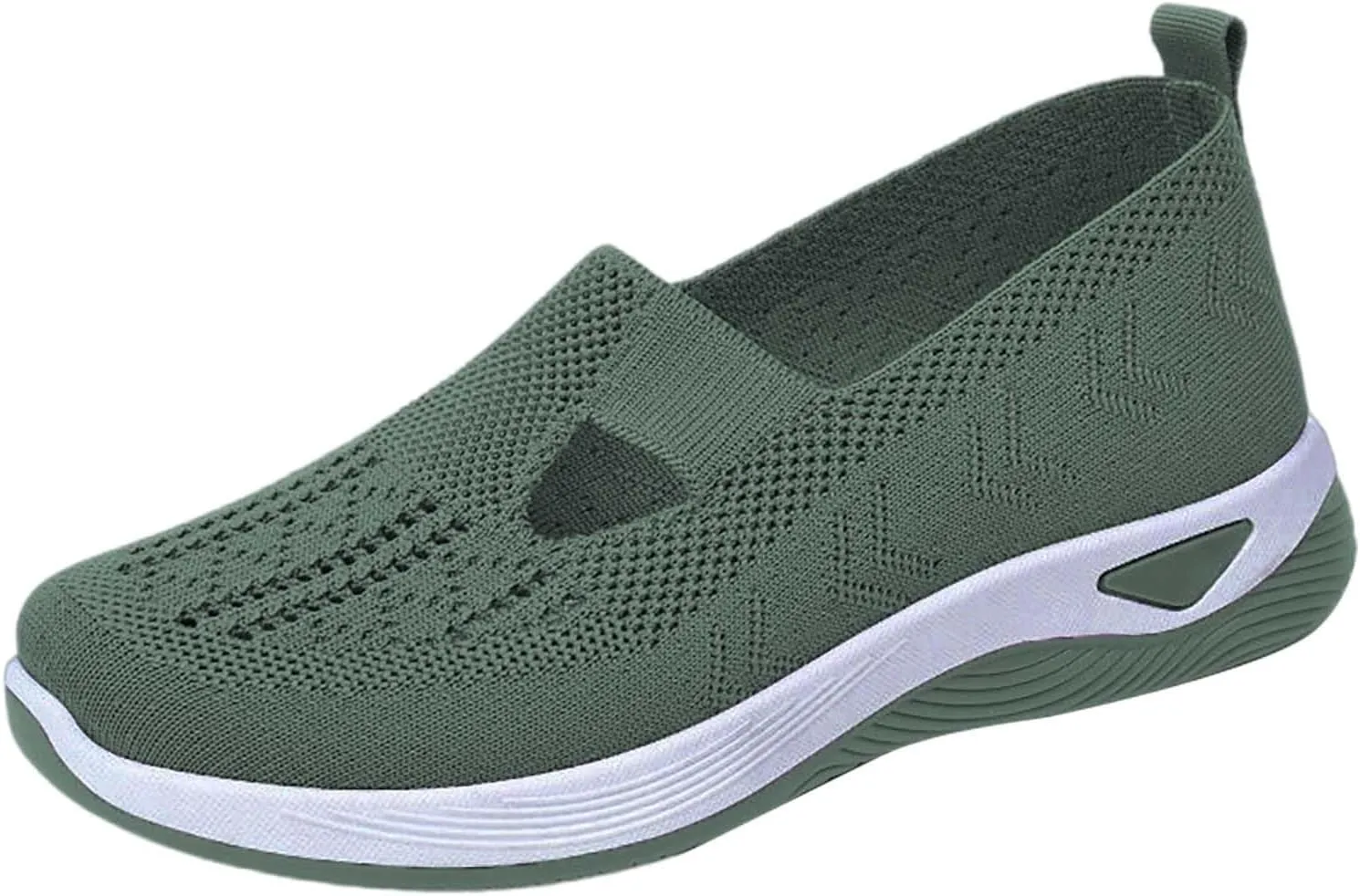 Women's Woven Orthopedic Breathable Soft Shoes Womens Running Shoes Comfort Ladies Shoes Casual White Sneakers Brown Tennis Shoe Cross Trainer Shoe