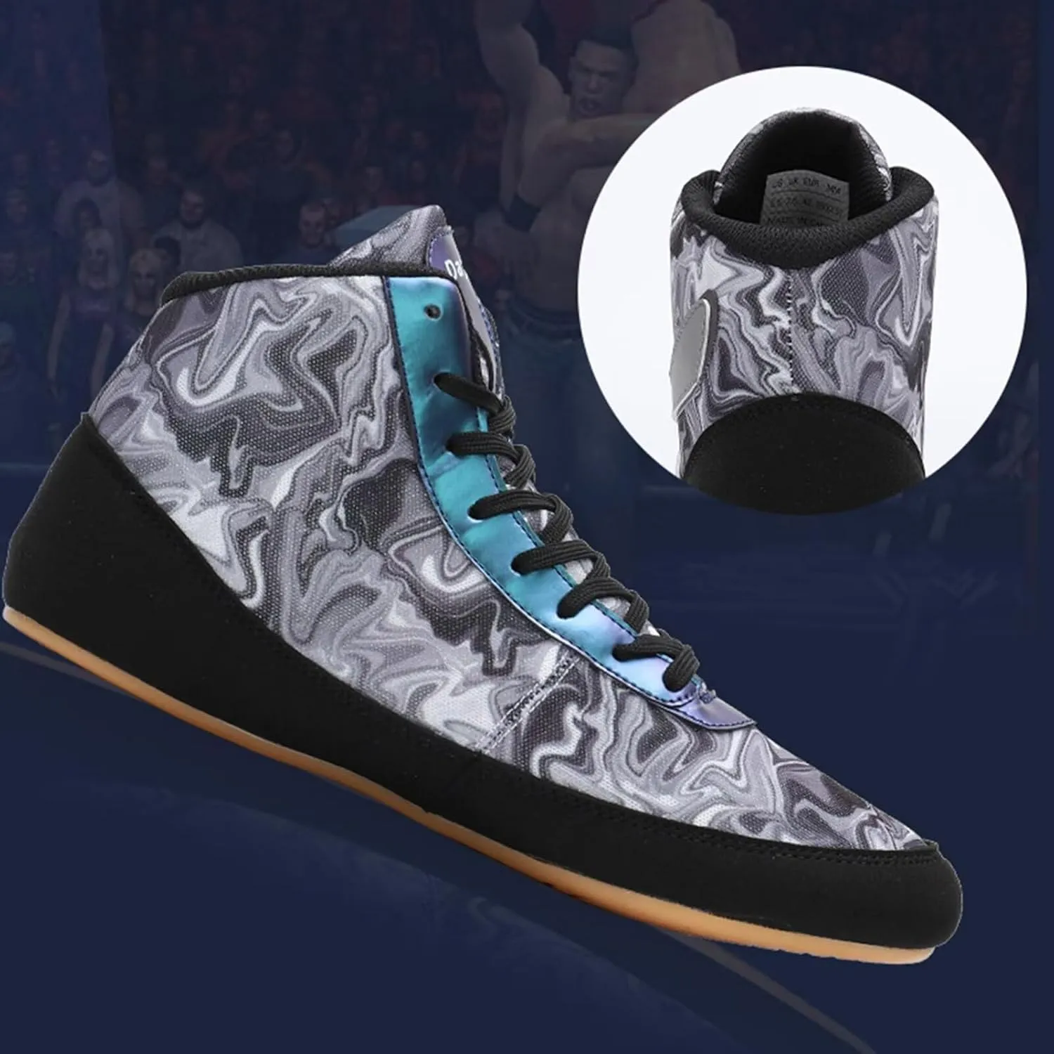 Women's Wrestling Boxing Shoes Combat Training Shoes for Men Non Slip Fitness Sneakers for Wrestling, Boxing, Weightlifting & Bodybuilding