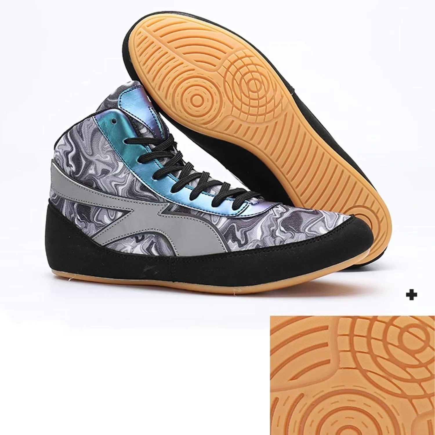 Women's Wrestling Boxing Shoes Combat Training Shoes for Men Non Slip Fitness Sneakers for Wrestling, Boxing, Weightlifting & Bodybuilding
