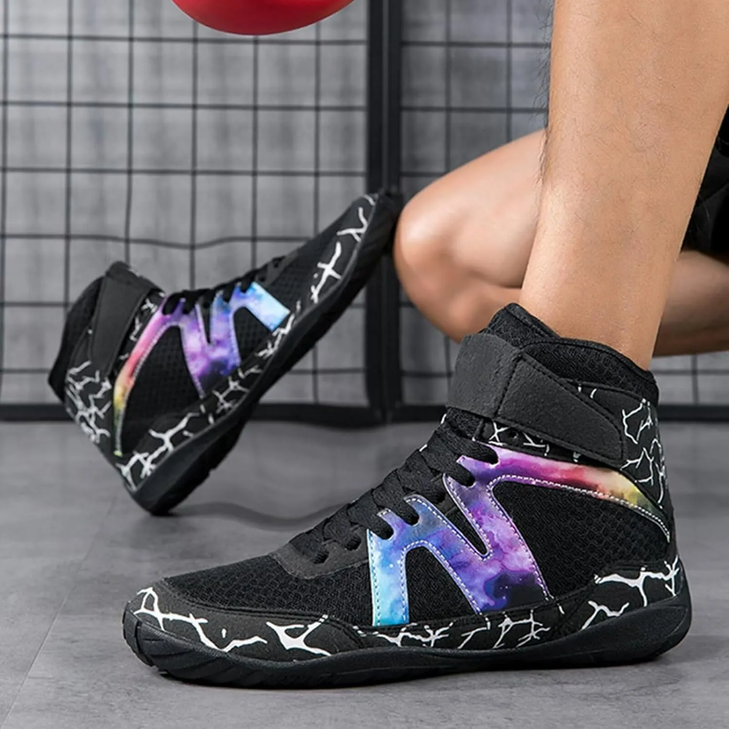 Wrestling Boxing Shoes for Men Non Slip Fitness Sneakers Combat Training Shoes for Fighting Shoes Powerlifting Bodybuilding Boots