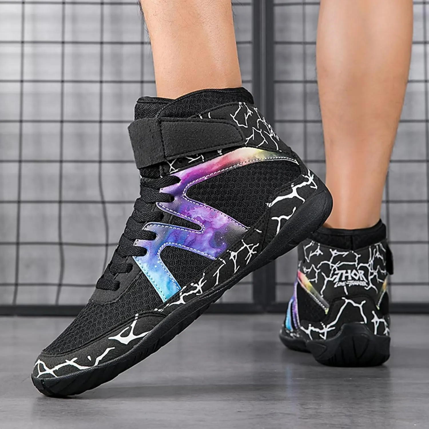 Wrestling Boxing Shoes for Men Non Slip Fitness Sneakers Combat Training Shoes for Fighting Shoes Powerlifting Bodybuilding Boots