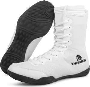 Wrestling Boxing Shoes Men Breathable Non Slip Rubber Sole High Top Fitness Training Shoe Lightweight for Adult & Youth Men Women Weightlifting Powerlifting
