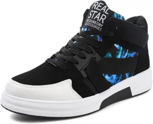 YAXE Mens Casual High Top Lace Up Skate Shoes
