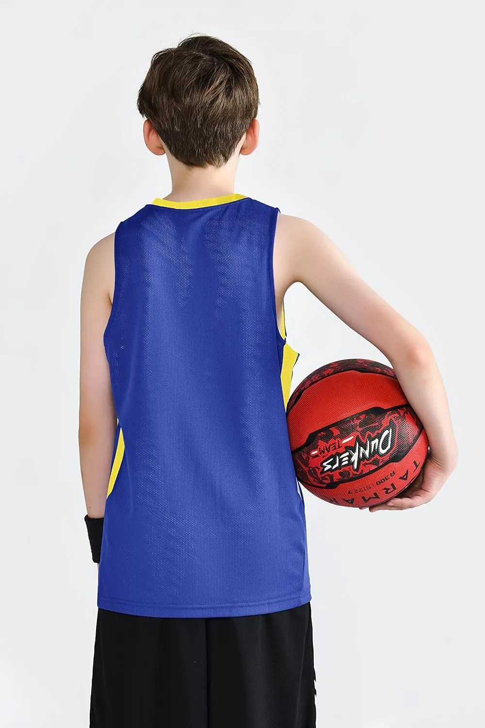 Youth Boys Reversible Mesh Performance Athletic Basketball Jerseys Blank Team Uniforms for Sports Scrimmage